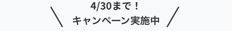 4/30まで!
キャンペーン実施中